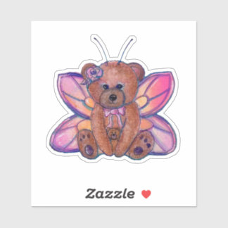 Renee Lavoie är en söt konst av mjölkbjörn Klistermärken