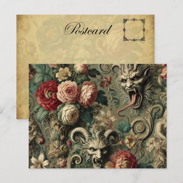 🩸 Renegade Harvest - Gothic Victorian Helg Vykort (Fram/baksida)