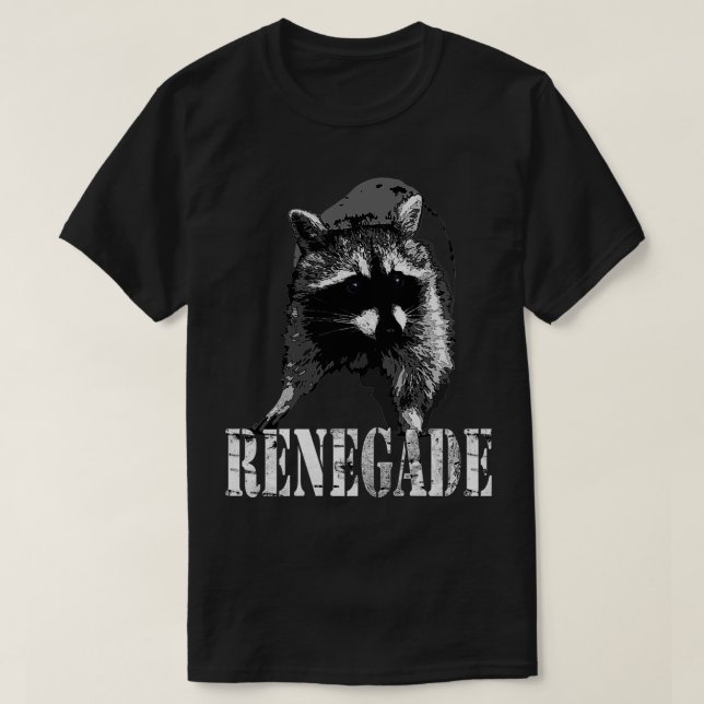 Renegade Raccoon Animal Natature Bandit T Shirt (Design framsida)