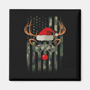 Rener Camo American Flagga jul Pajama X-mas Magnet