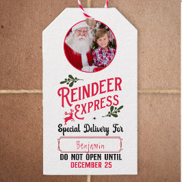 Rener Express från Santa Namn och Photo jul Presentetikett