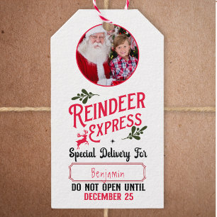 Rener Express från Santa Namn och Photo jul Presentetikett