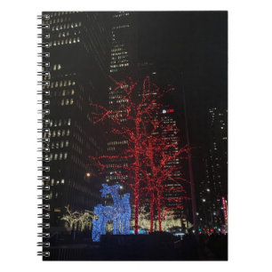 Rener jul Ljus New York Manhattan Anteckningsbok Med Spiral