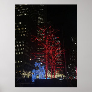 Rener jul Ljus New York Manhattan Poster