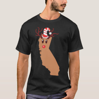Rener Kaliforniens julrenare Antlers T Shirt