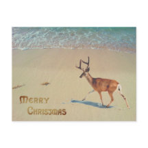Rener på stranden surrealisk God Jul