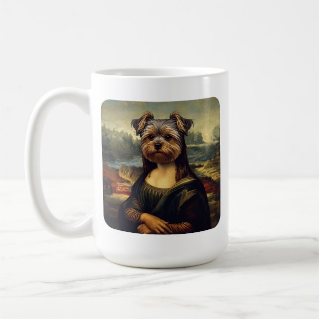 Renessansporträtt-Inspirerad Yorkshire Terrier Kaffemugg (Vänster)