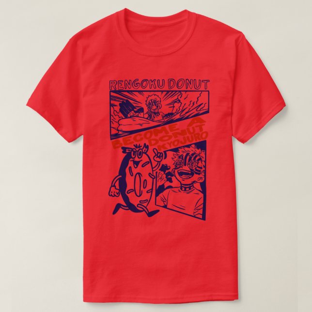 rengoku donut blir en donut kyojuro t shirt (Design framsida)