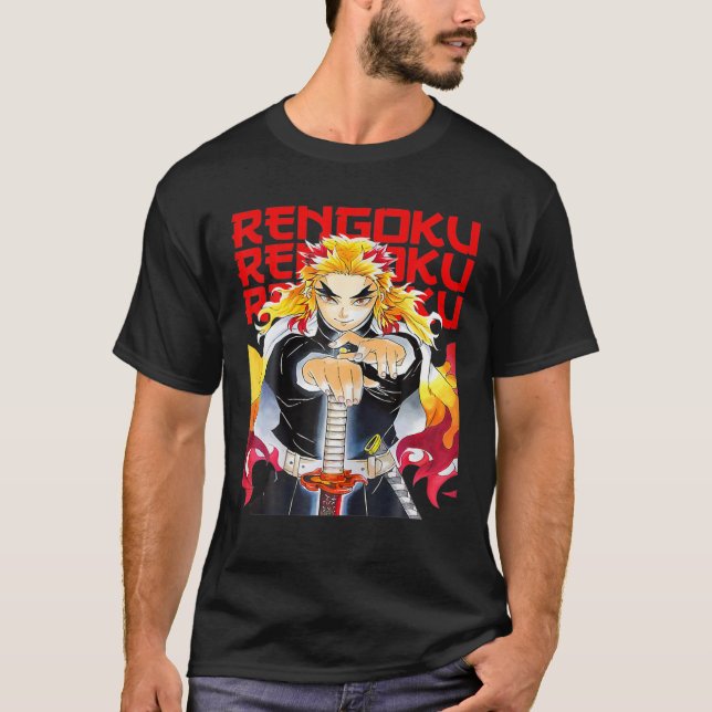 Rengoku Funny Artwork För manar Kvinnor T Shirt (Framsida)