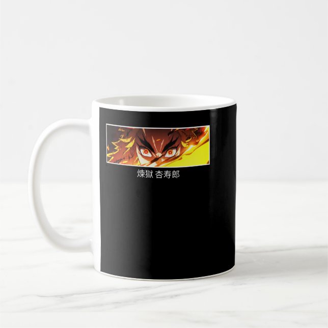 Rengoku Kyjuro Japansk Demon Sayer Classic Kaffemugg (Vänster)