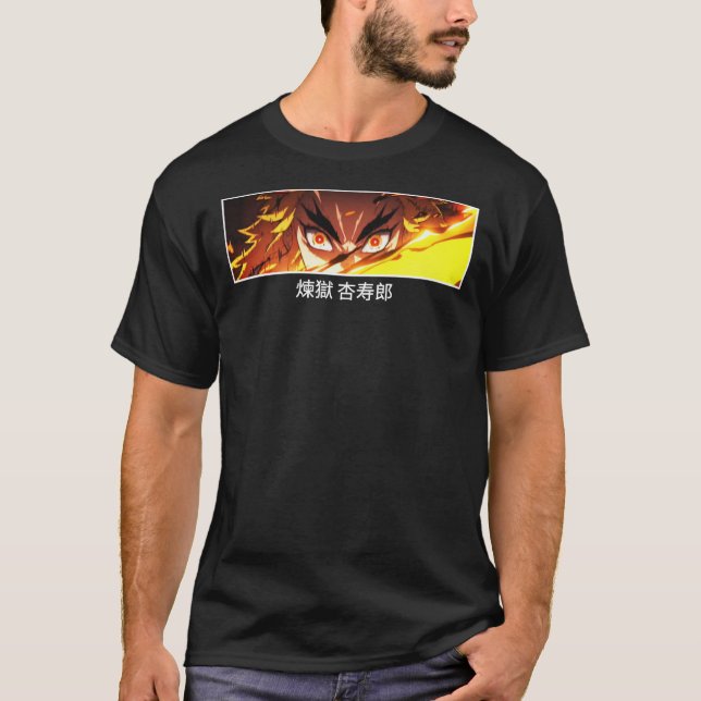 Rengoku Kyojuro Japanese, Demon Slayer T-Shirt Cla (Framsida)