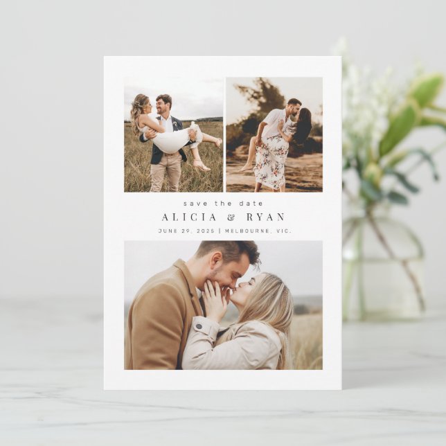 Rengör bara foto för Elegant Spara Datumet (Stående Fram)