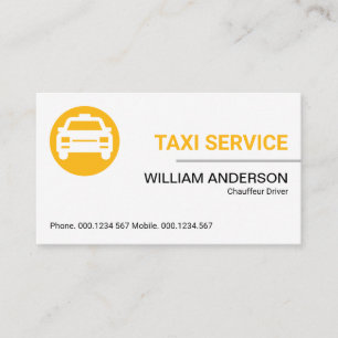 Rengör chassi med enkel enkel Professionell Taxi- Visitkort