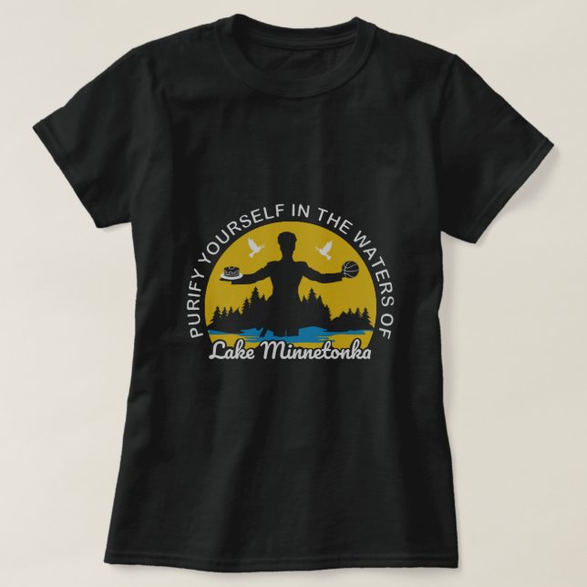Rengör dig själv i Vattenen Sjö Minnetonka t Shirt (Design framsida)