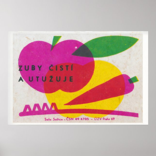 Rengör dina tänder - Matchbox Print - Estetisk Väg Poster (Framsidan)