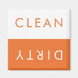 Rengör Dirty Dishwasher Magnet i Orange och vitt