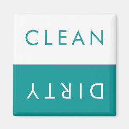 Rengör Dirty Dishwasher Magnet i Teal & White