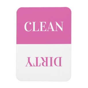 Rengör Dirty Dishwasher Modern Minimal Rosa Magne Magnet