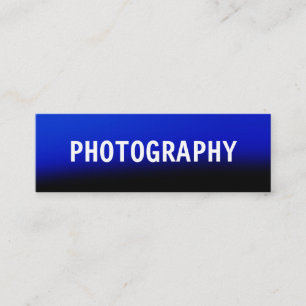 Rengör enkel, ljusblå, svart fotoartist mini visitkort