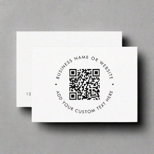Rengör enkel QR-kod för PR-kampanjer, svart och vi Visitkort