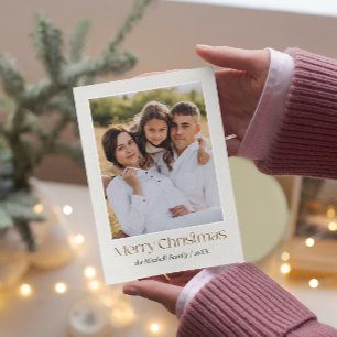 Rengör enkelt två foton Julkort