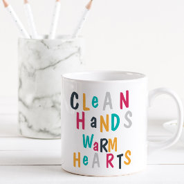 Rengör Händer varningsytor Färgfläckig Personlig Kaffemugg