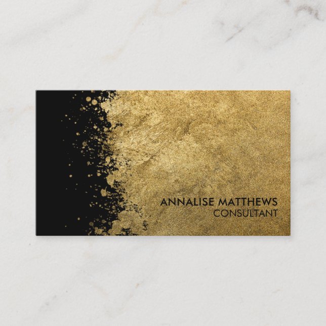 Rengör minsta borstad Guld-platta Visitkort (Framsida)