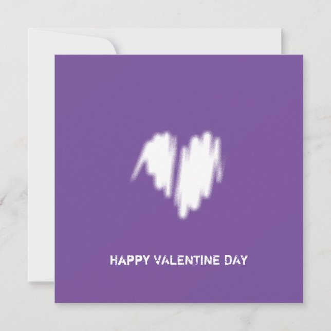 Rengör monokrom modern klassy Vibe Kärlek Heart Kort (Framsida)