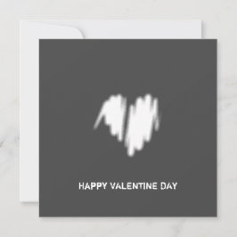 Rengör monokrom modern klassy Vibe Kärlek Heart Kort