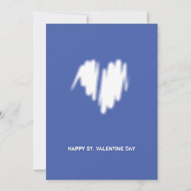 Rengör monokrom modern, vit hjärt-QR-kod Julkort (Framsida)