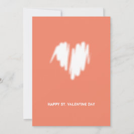 Rengör monokrom modern, vit hjärt-QR-kod Julkort