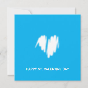 Rengör monokrom modern, vit hjärt-QR-kod Kort