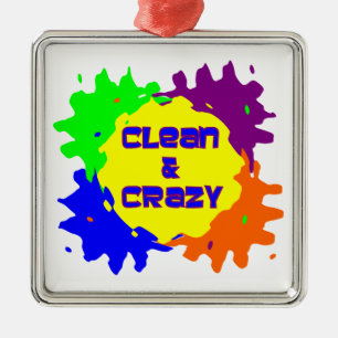 Rengör och Crazy Julgransprydnad Metall