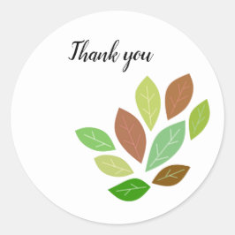 Rengör och enkelt Löv Runt Klistermärke