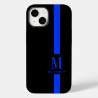 Rengör och minimera monogram | Tunn blå linje | Po