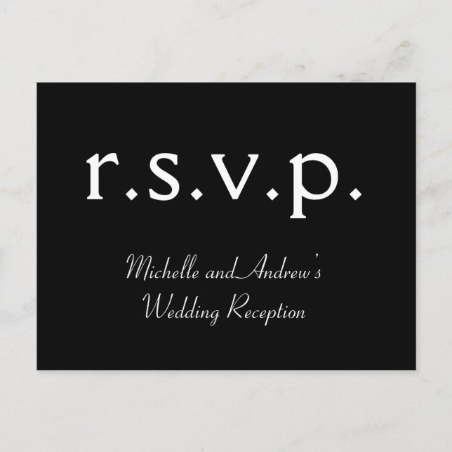 Rengör "r.s.v.p." Vykort (Framsida)