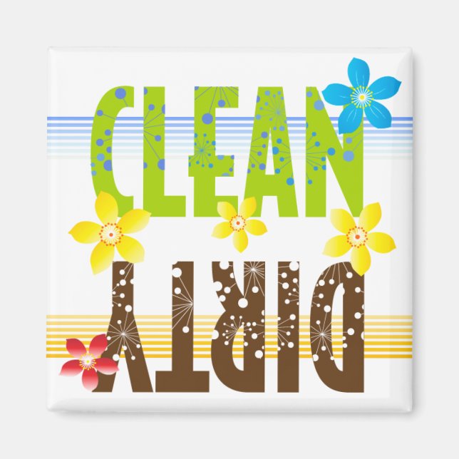 Rengör smutsblomma magnet (Framsidan)