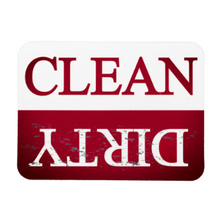 Rengör smutsig magenta-diskmaskin magnet