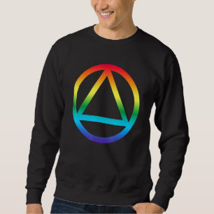 Rengör sober Lesbisk Recovery Aa Na Sobriety Lgbt Lång Ärmad Tröja