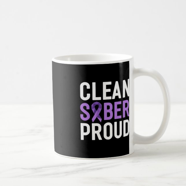 Rengör sober Proud End Addence Overdose Awareness Kaffemugg (Höger)