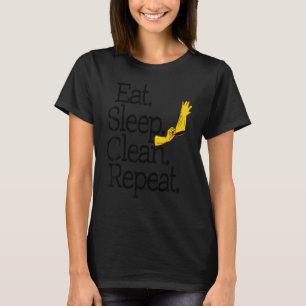 Rengör viloläge Upprepa Kvinnor Städning team T Shirt
