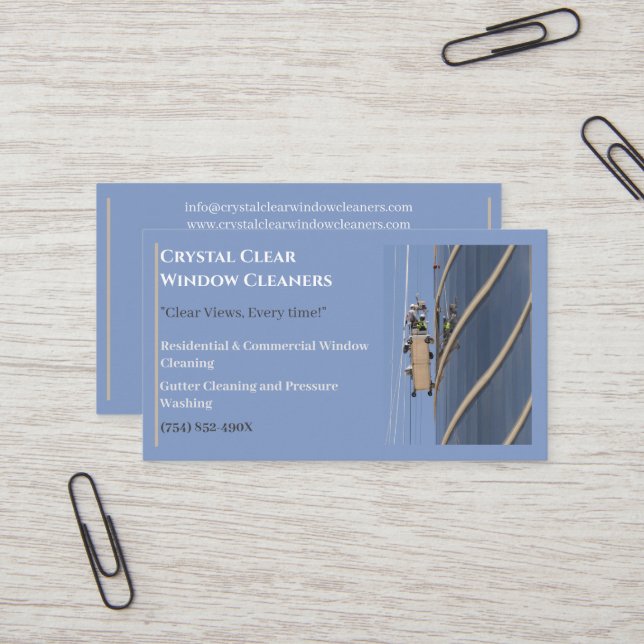 Rengörare för Städning fönster i bostäder Visitkort (Fram/Back In Situ)