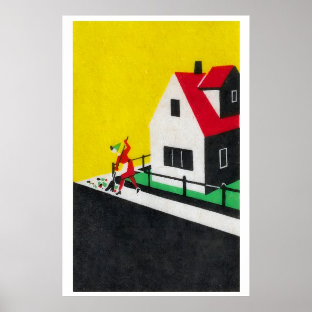 Rengöring av gatan - Matchboxtryck - Estetik Poster (Framsidan)