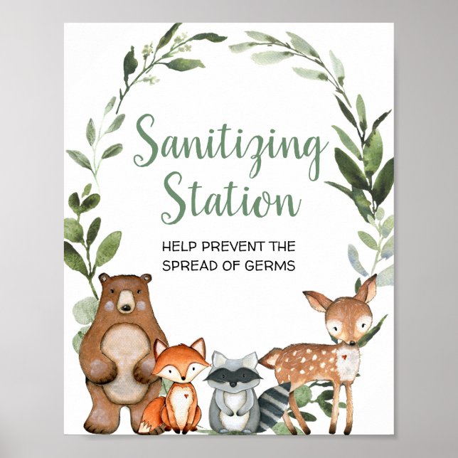 Rengöring av station-trädjordns babydusch poster (Framsidan)