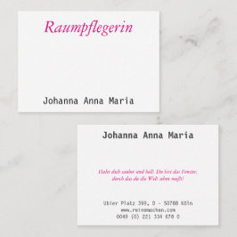 Rengöring, bara typografi smart och ren visitkort