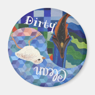 Rengöringen och smutsar ner fåglar magnet