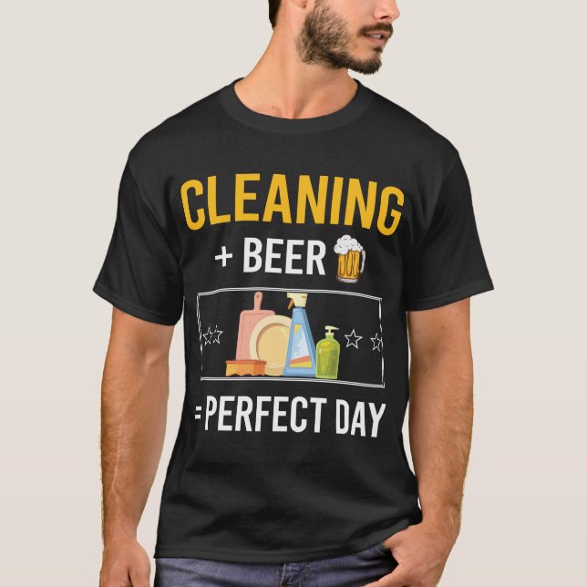 Rengöringsdag för öl t shirt (Framsida)