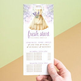 Rengöringstjänst Vattenfärg Prislista Reklamkort