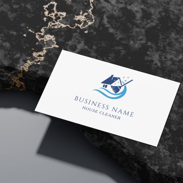 Rengöringstjänst Visitenkort | Minimal Visitkort (Cleaning Service Business Card)
