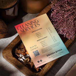 Rengöringstjänster Holografisk Gradient Prislista  Flygblad